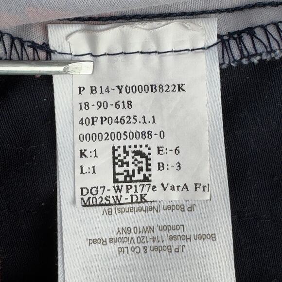 Boden Navy/Red Floral Richmond Stretch High Waisted Ankle Trousers Size 10 P - Picture 13 of 15